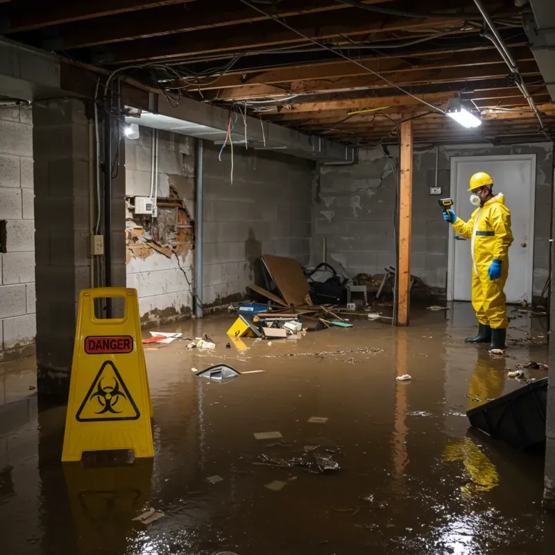 Flooded Basement Electrical Hazard in Moody, AL Property